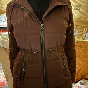 Women's Old Navy Brown Puffer Jacket Size M